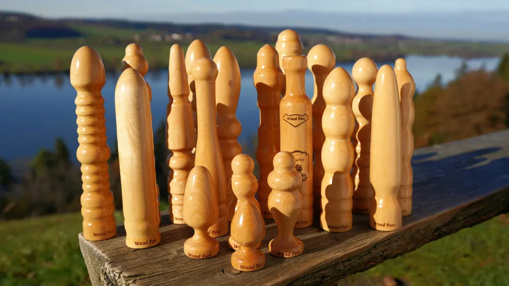 wood fun holzdildo collection in der natur mit plugs